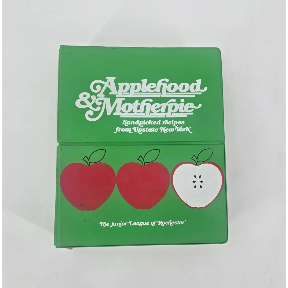 Vintage Applehood & Motherpie Junior League Rochester NY Cookbook Green Binder